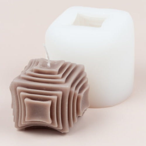 Geometric Square Silicone Candle Mould