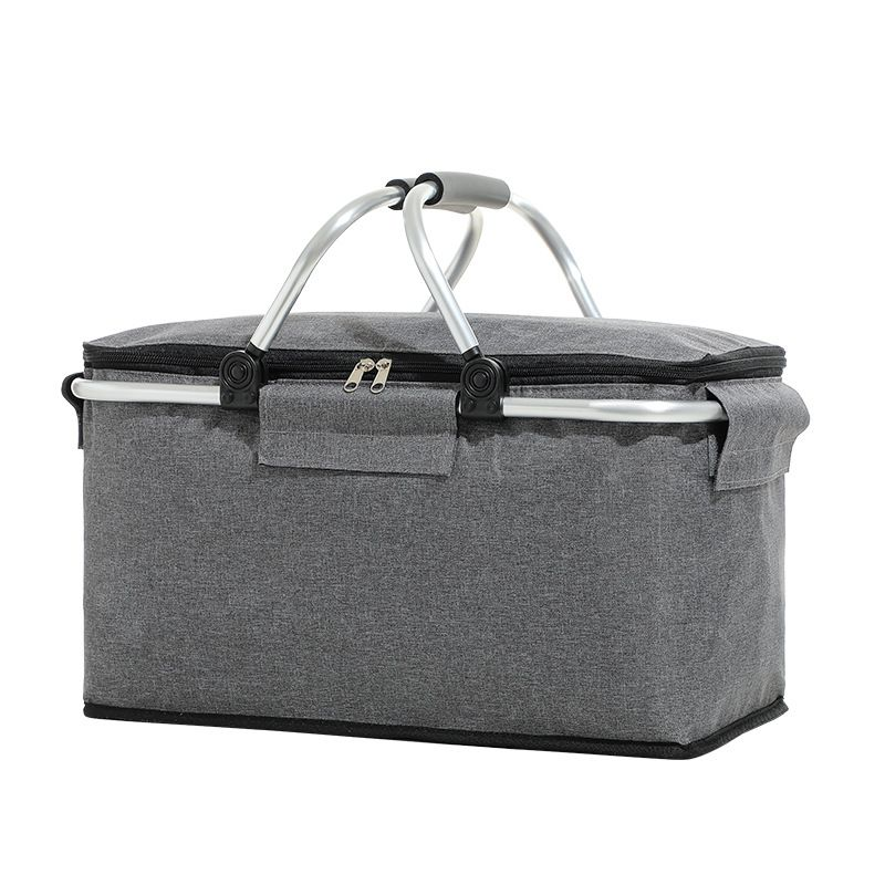 Foldable Foil Insulated Picnic Basket Food Beverage Carrier Bag Cooler Bag