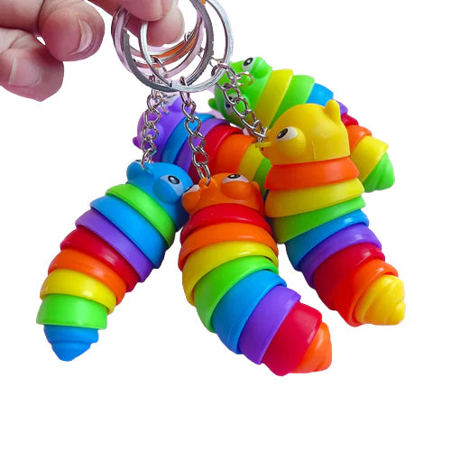 Fidget Worm Keychain