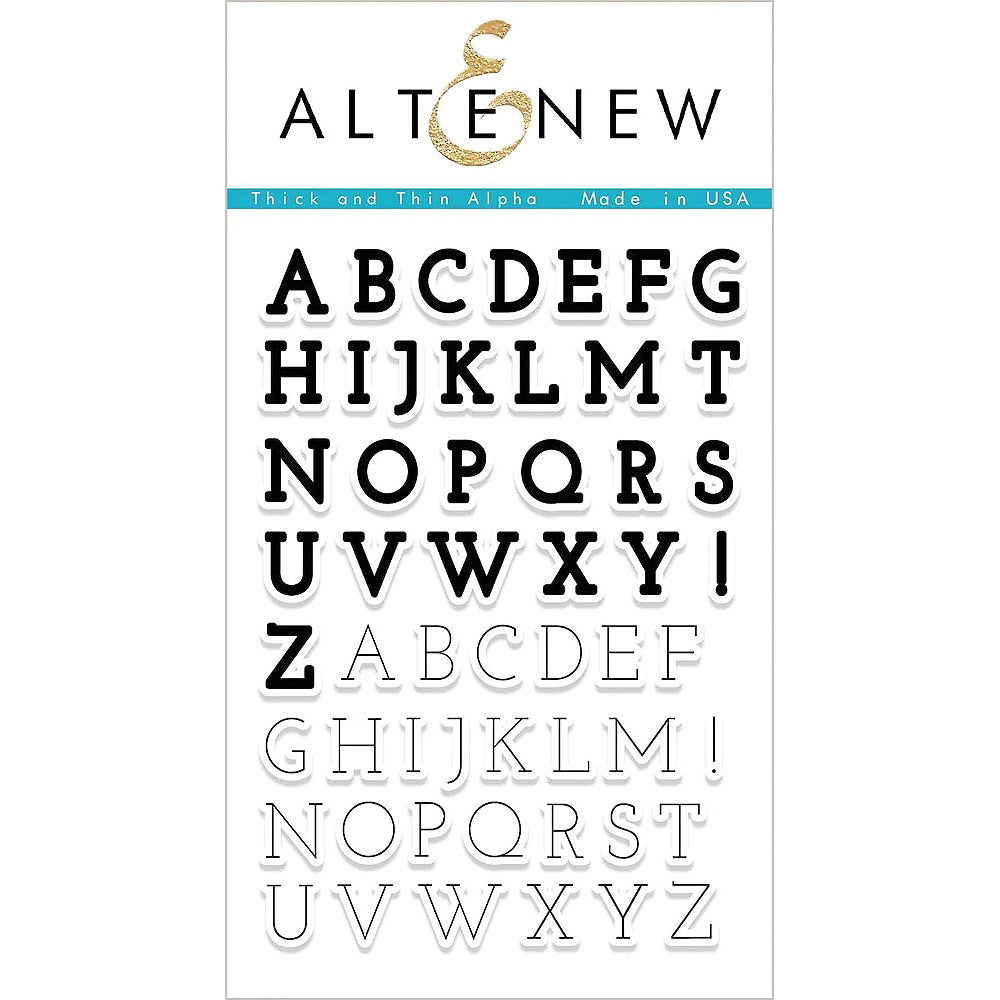 Altenew Thick & Think Alpha Stamp Set