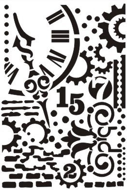 EN Arty Stencil -  Clock & Gears