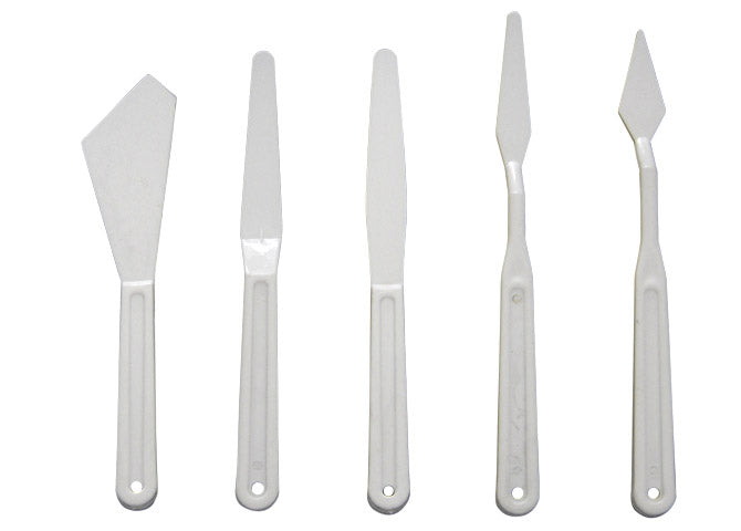 Plastic Tools with Spatula (White)