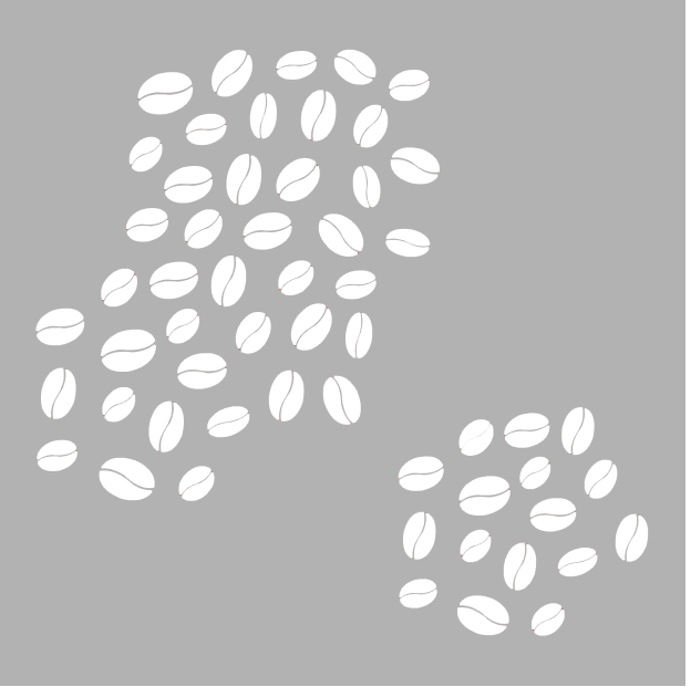 Fabscraps 8" x 8" Stencil:  Coffee Beans