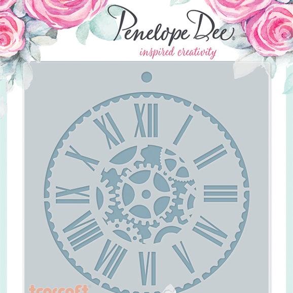 Penelope Dee Clock Cogs Stencil