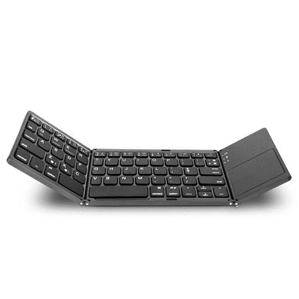 Foldable Bluetooth Keyboard with Touchpad black