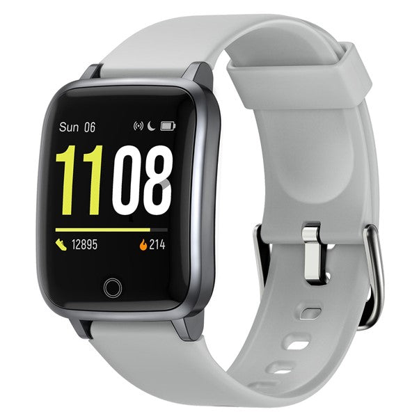 Letsfit - ID205S Smart Watch - Black Case with Grey Band