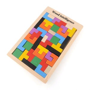 Wooden Tetris Tangram Puzzle